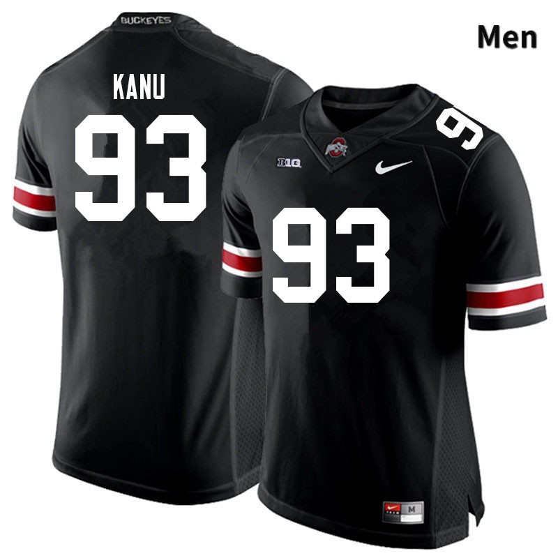 Ohio State Buckeyes Hero Kanu Men's #93 Black Authentic Stitched College Football Jersey